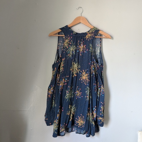 Free People Tops - Free People Long Sleeve Shirt Floral High Neck